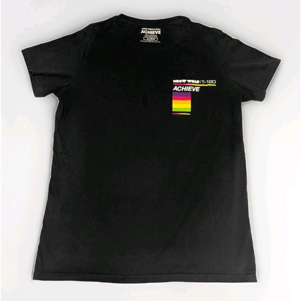 Meow Wolf T Shirt Size S Black Cotton Achieve Graphic RTX Merch T-120 Omega Mart - Picture 2 of 5